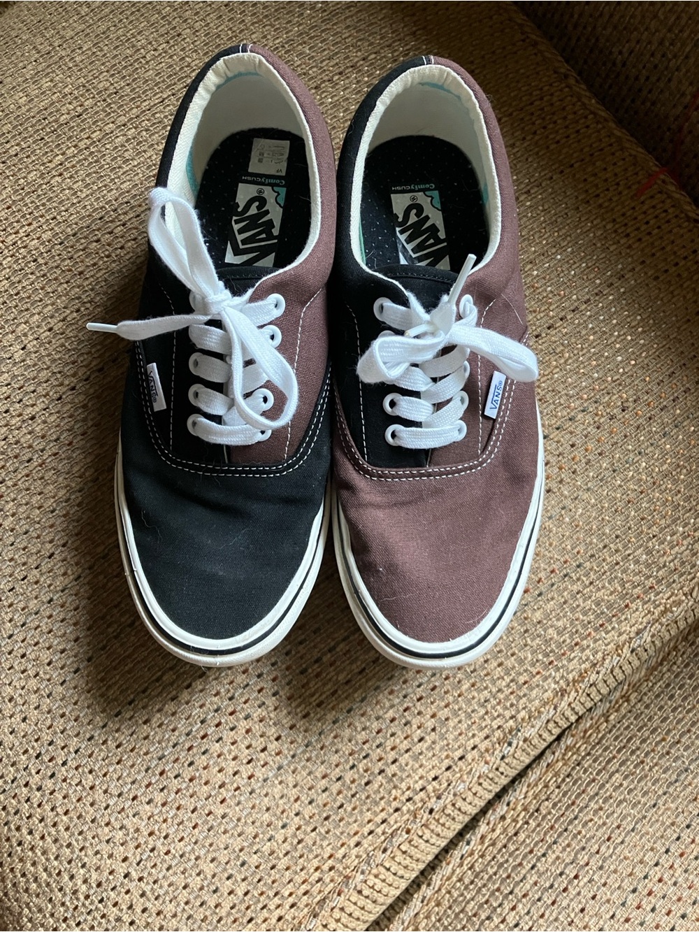Vans Two-Tone Black and Brown Low-Top Sneakers